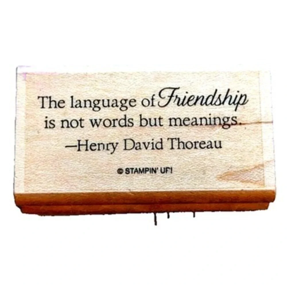 Stampin' Up! Language Of Friendship Words Meanings Rubber Stamp Wood #G55